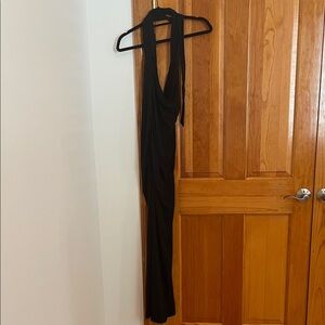 IAMGIA Chic Black Halterneck Backless Dress